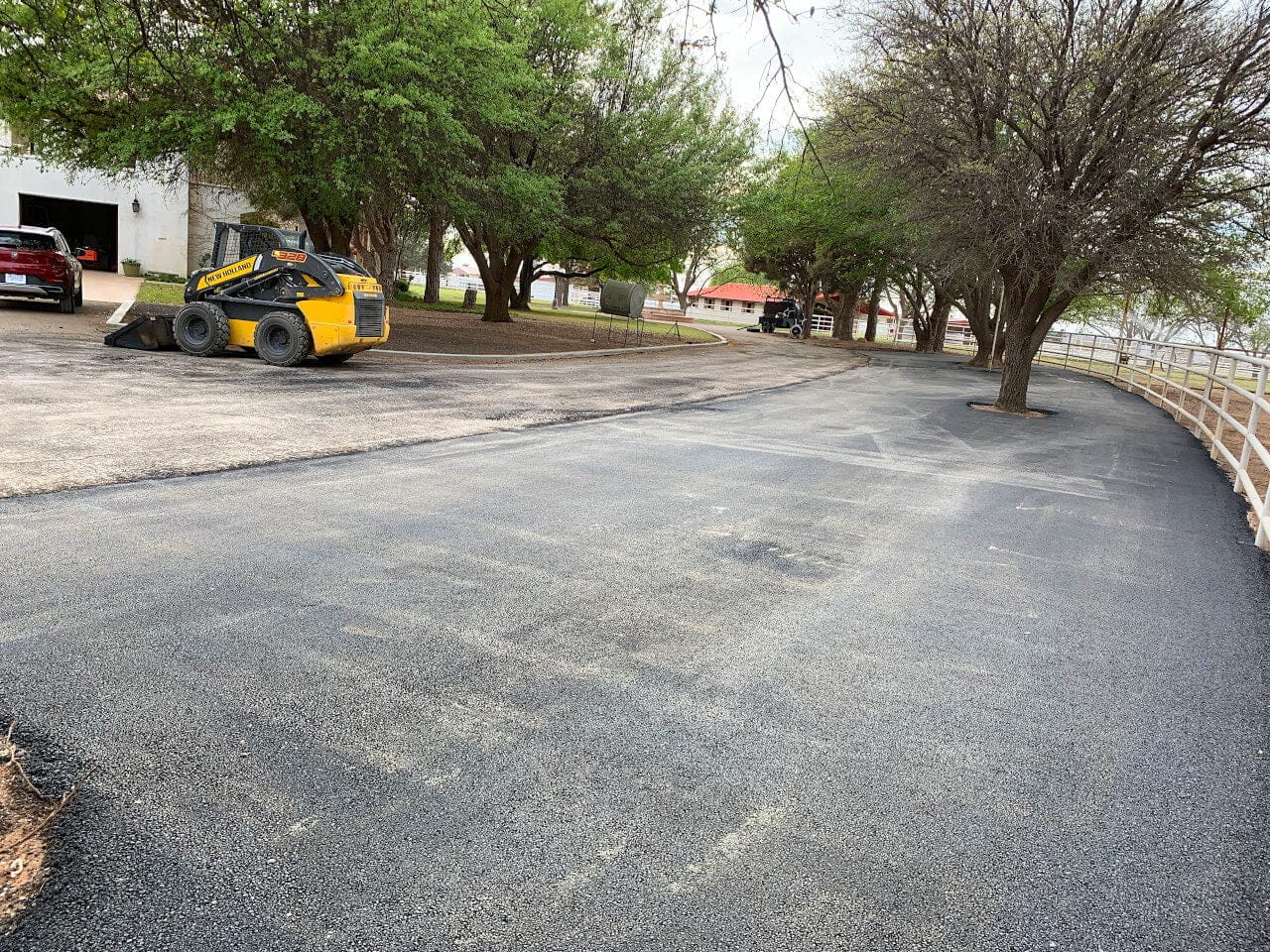 New asphalt driveway paved in the Odessa-Midland area