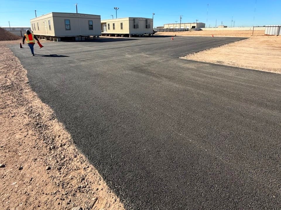 Combined driveway and parking area paving