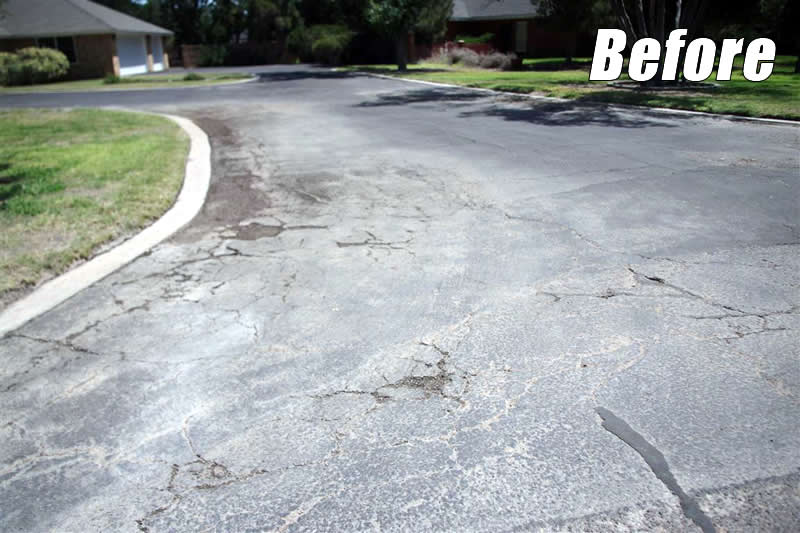 Asphalt driveway sealcoat in the Big Spring area