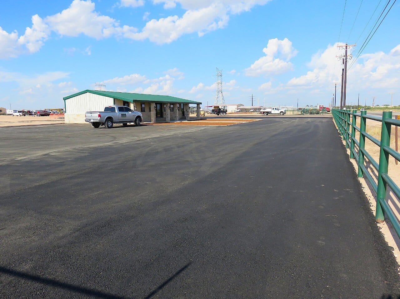 Commercial parking lot and driveways in West Texas
