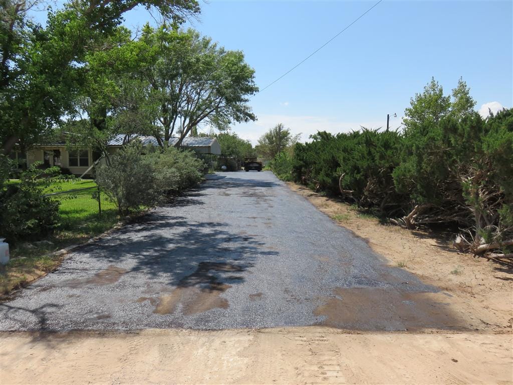 New asphalt driveway in the Pecos area